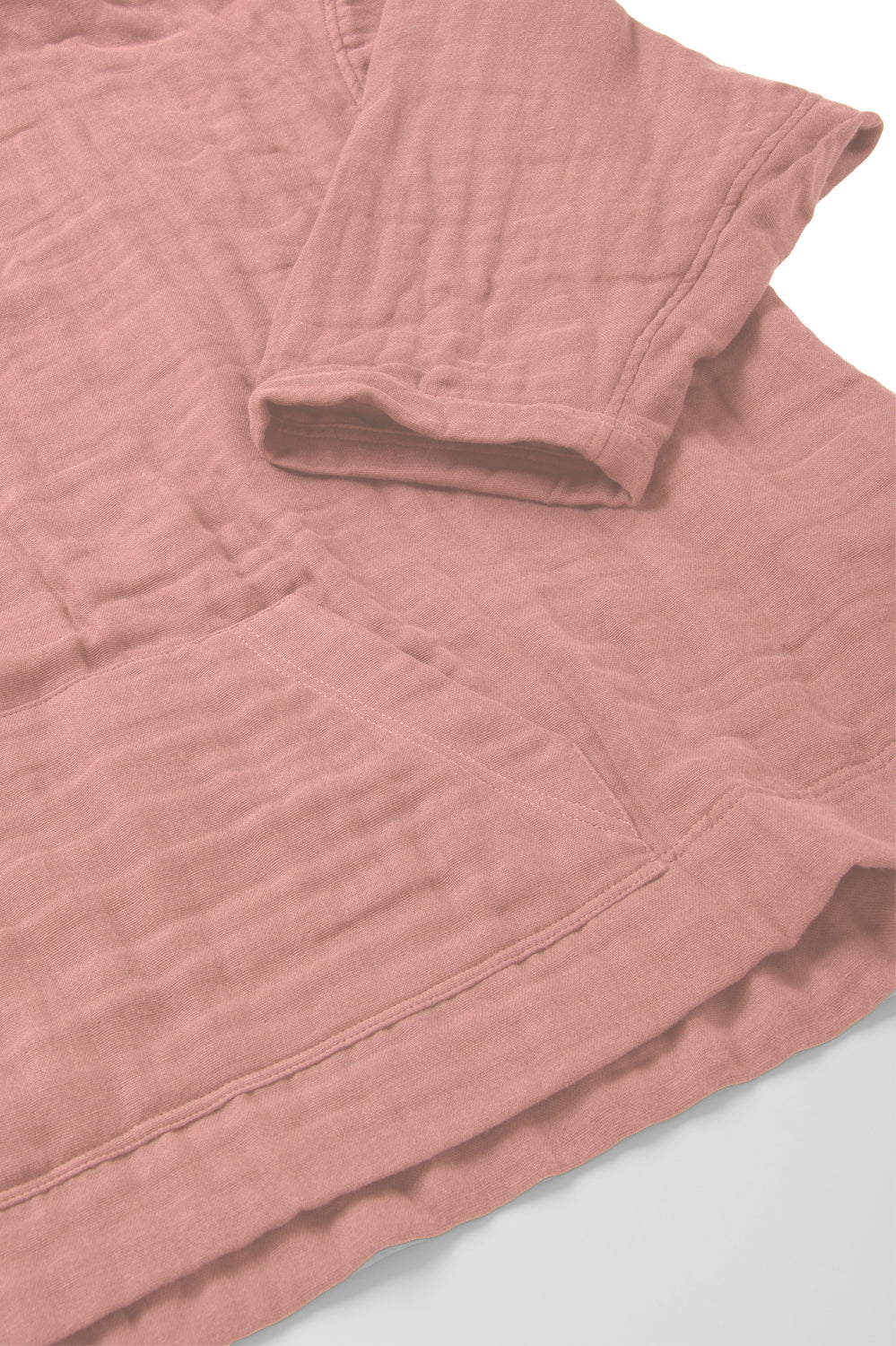 あたたかいパーカー<br>綿ワッシャー　ピンク