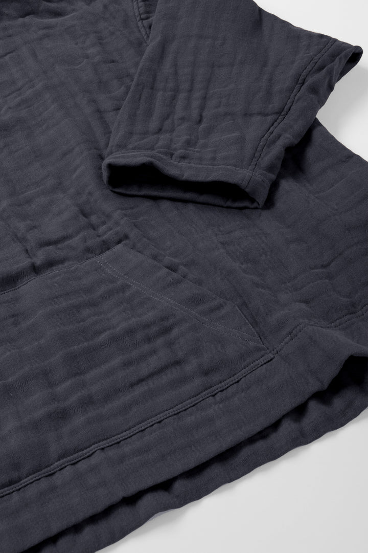 あたたかいパーカー<br>綿ワッシャー　グレー