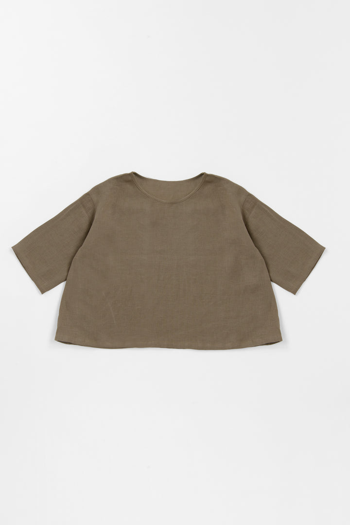 Tシャツ<br>ヘンプ<br>カーキ