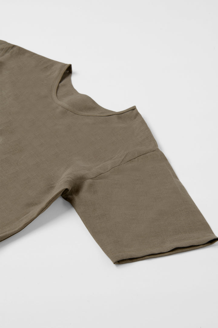 Tシャツ<br>ヘンプ<br>カーキ