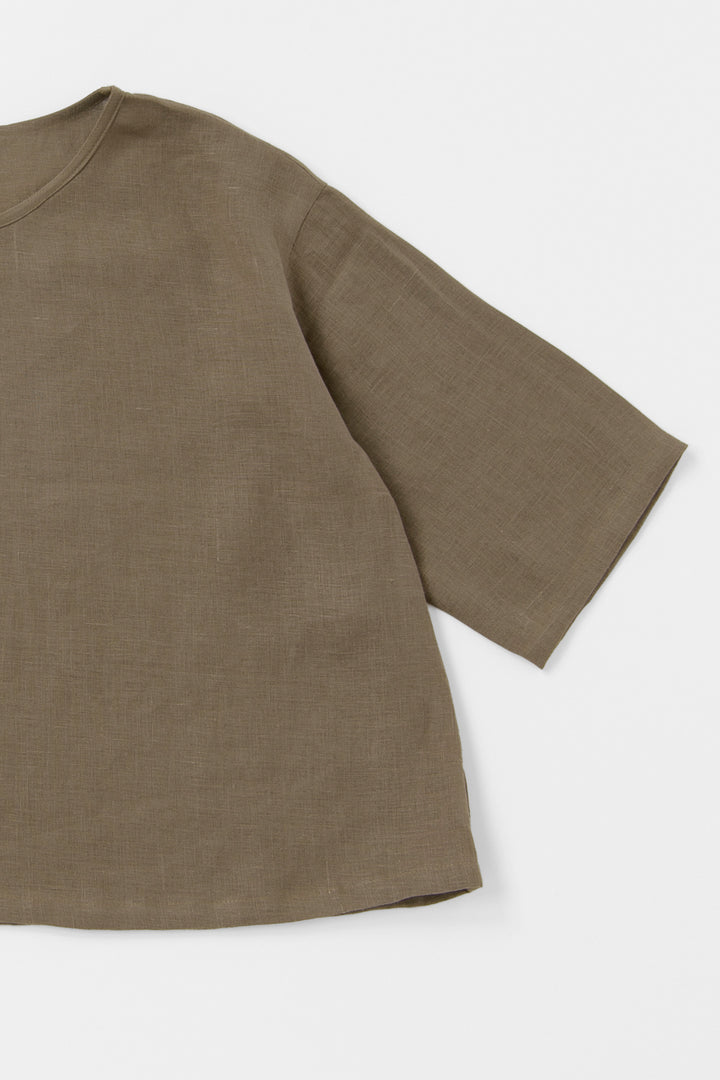 Tシャツ<br>ヘンプ<br>カーキ
