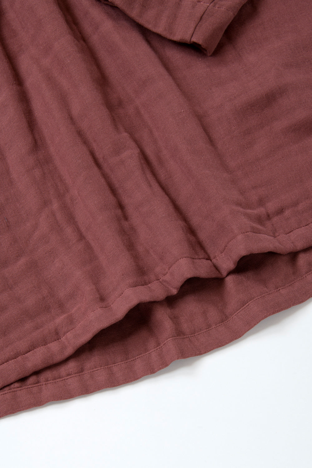 あたたかいプルオーバー<br>ドロップショルダー<br>綿ワッシャー　ブラウン