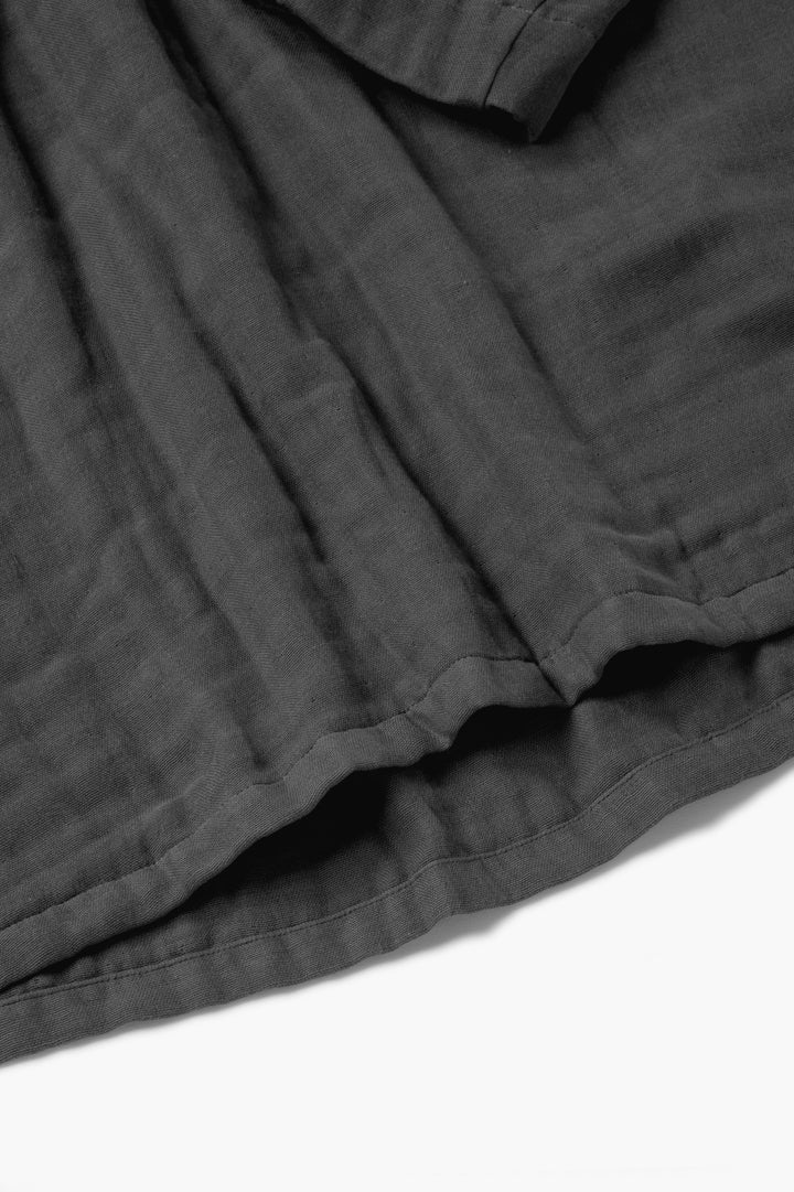 あたたかいプルオーバー<br>ドロップショルダー<br>綿ワッシャー　グレー