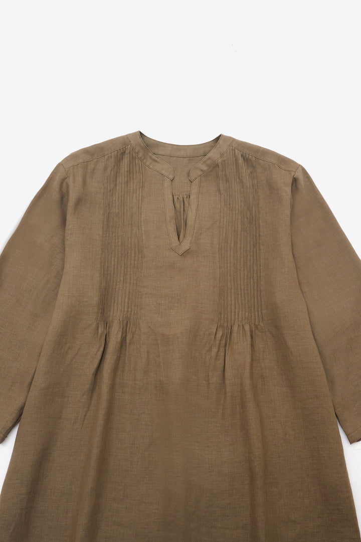 Tunic pintuck hemp off 