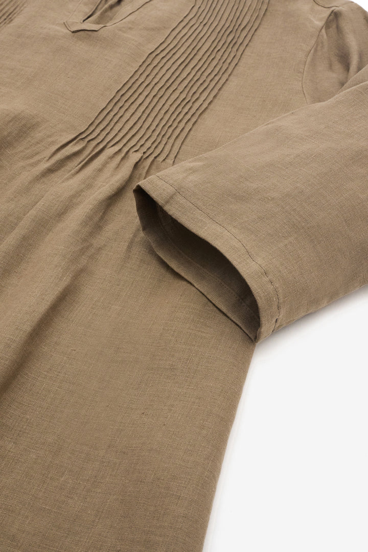 Tunic pintuck hemp off 