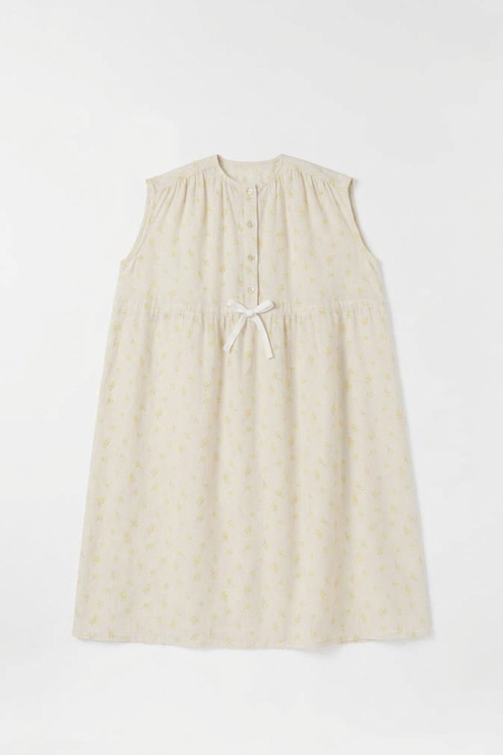 One Piece Waist Ribbon Cotton Linen<br> AR5620B740<br> dark blue 