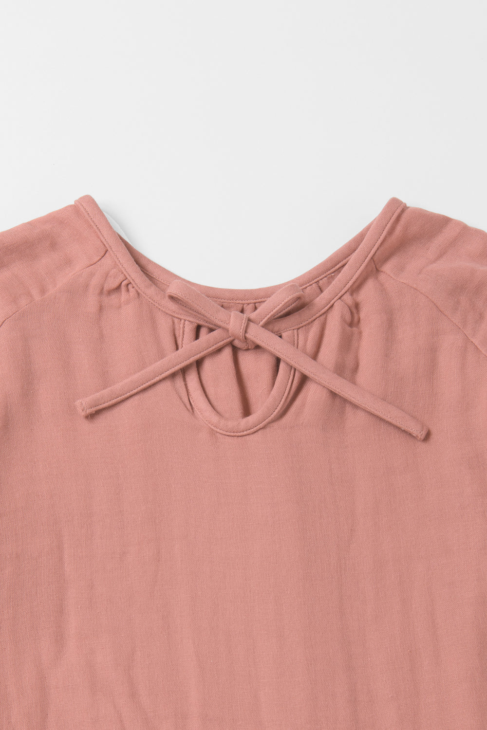 あたたかいラグランワンピース<br>綿ワッシャー　ピンク