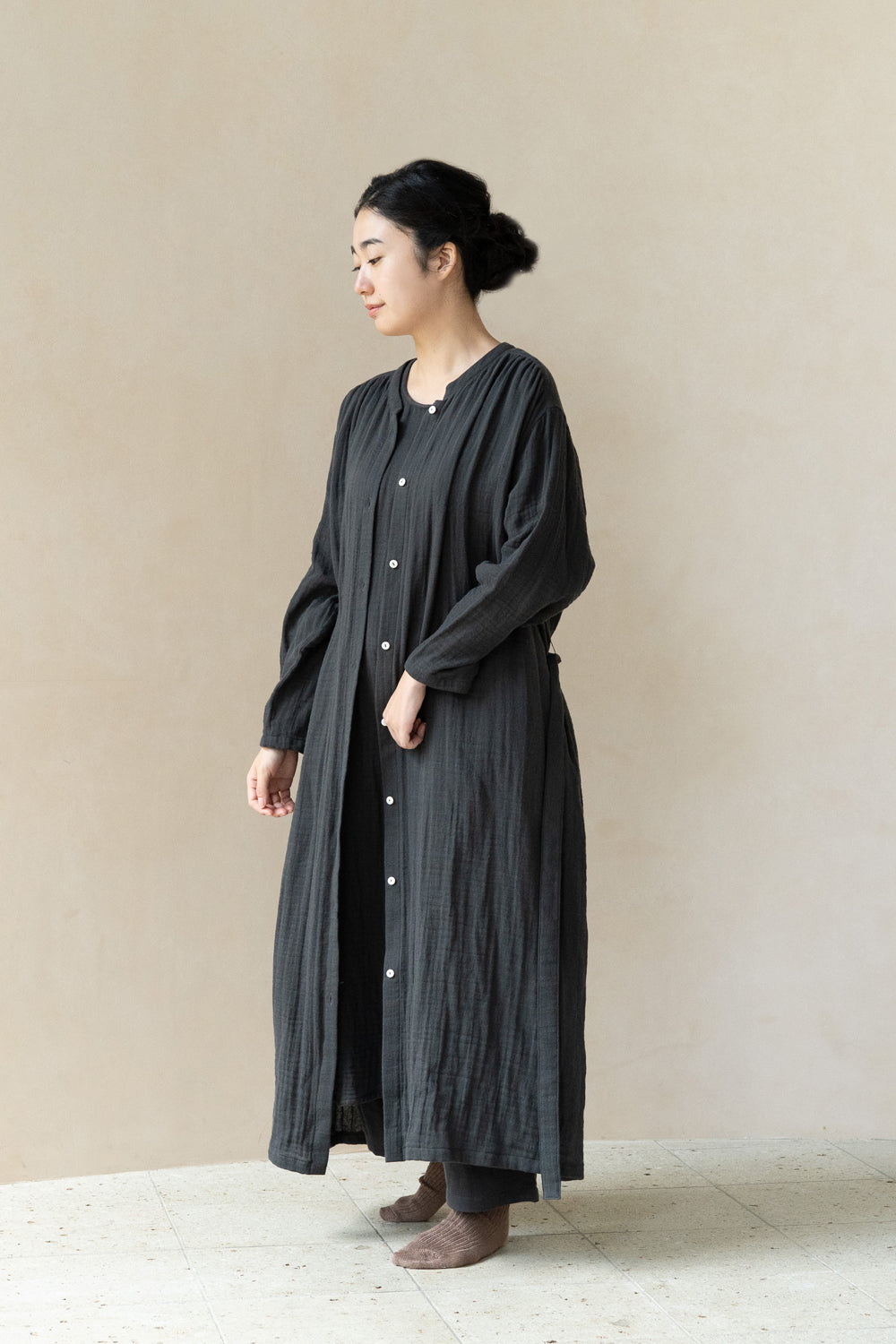one piece cotton linen<br> AR8620B740<br> dark blue 