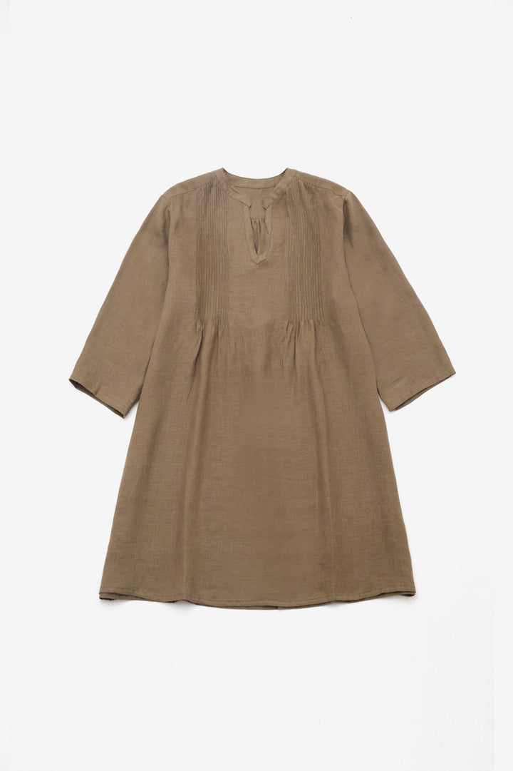 Tunic pintuck hemp off 