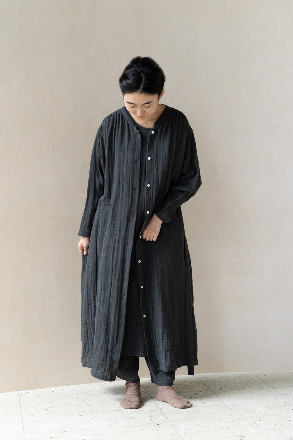 one piece cotton linen<br> AR8620B740<br> dark blue 