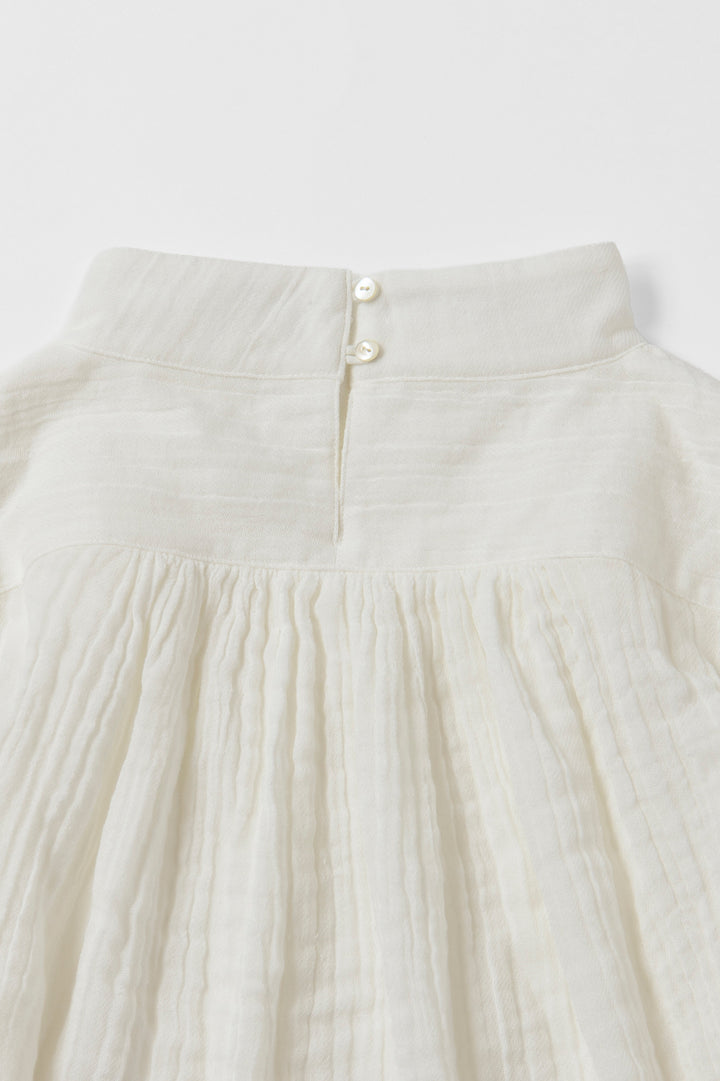 パフスリーブブラウス<br>平綾織　オフ