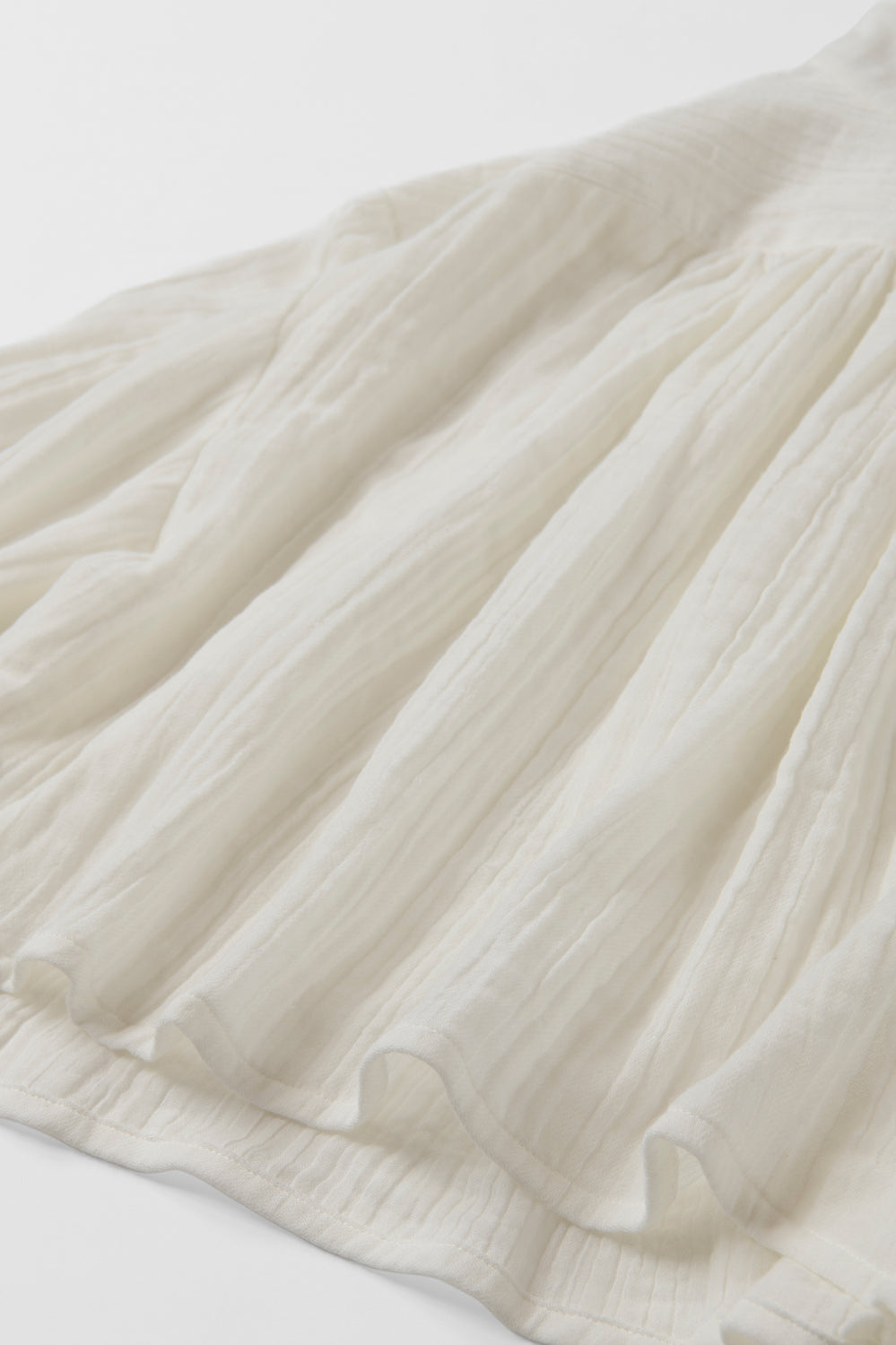 パフスリーブブラウス<br>平綾織　オフ