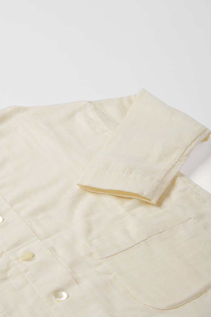 Warm gauze pajamas ladies lemon stripe 