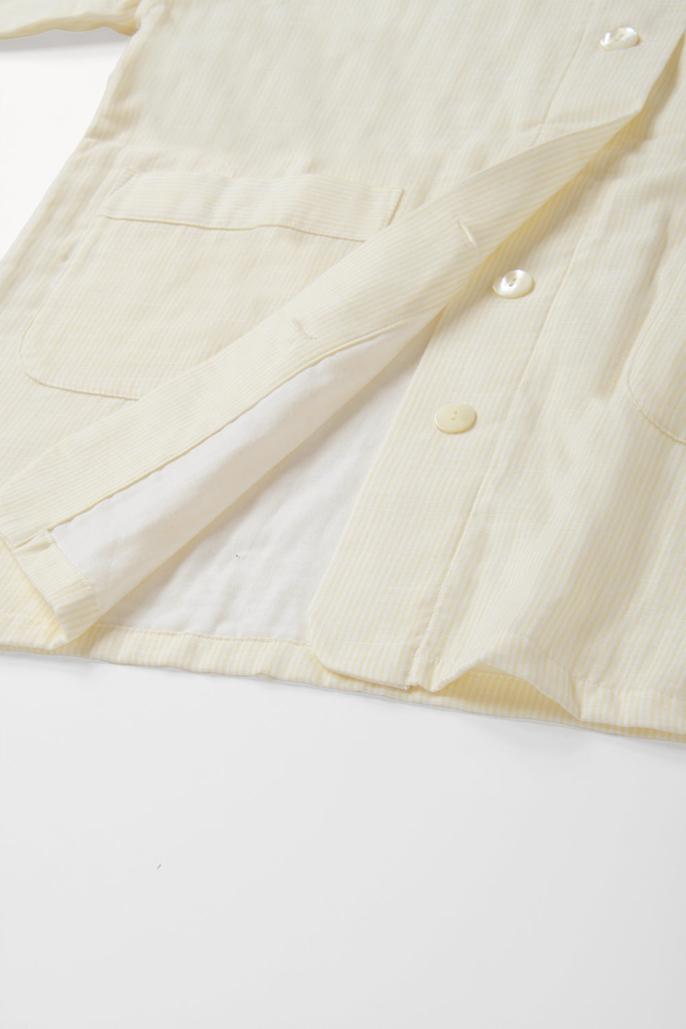 Warm gauze pajamas ladies lemon stripe 