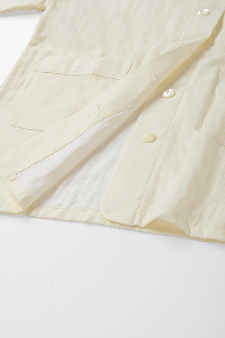 Warm gauze pajamas ladies lemon stripe 