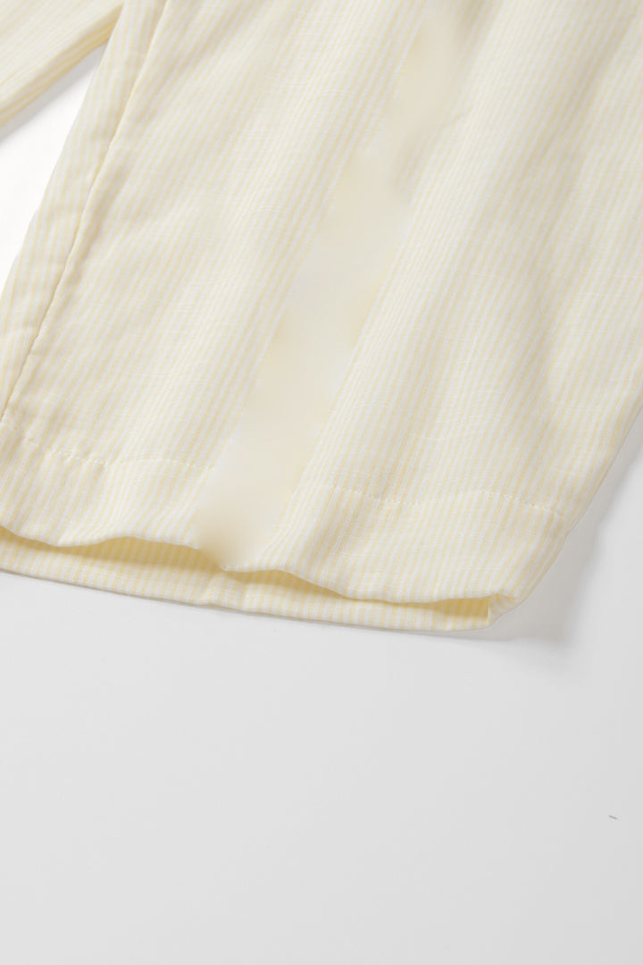 Warm gauze pajamas ladies lemon stripe 