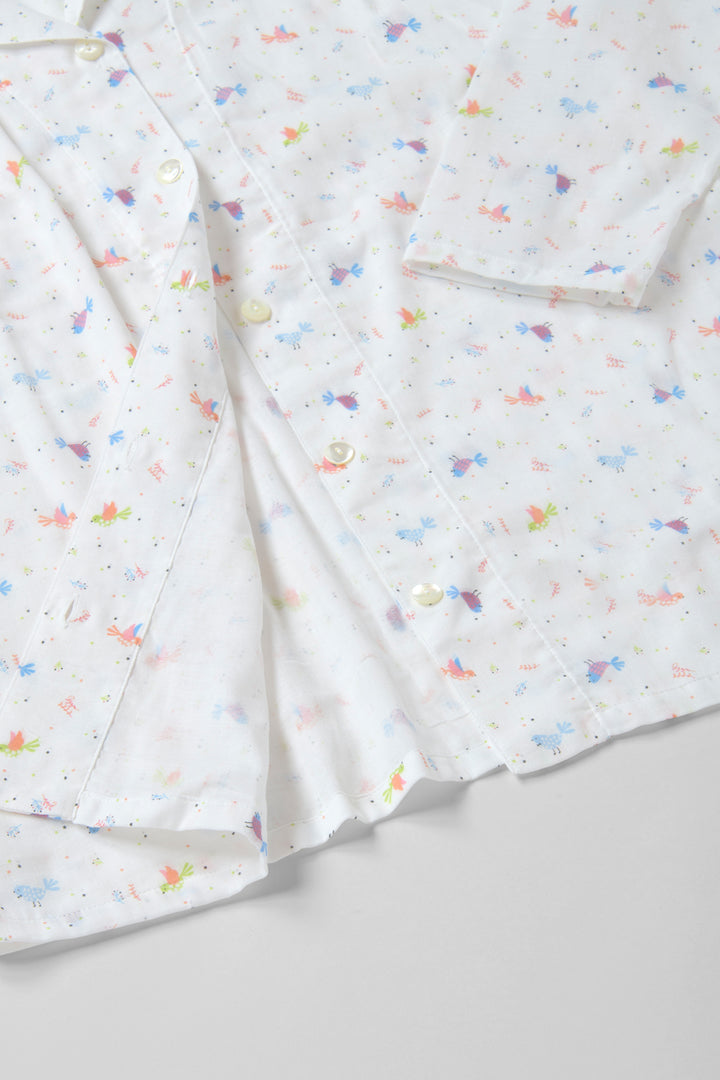 ガーゼパジャマ<br>レディス<br>bird