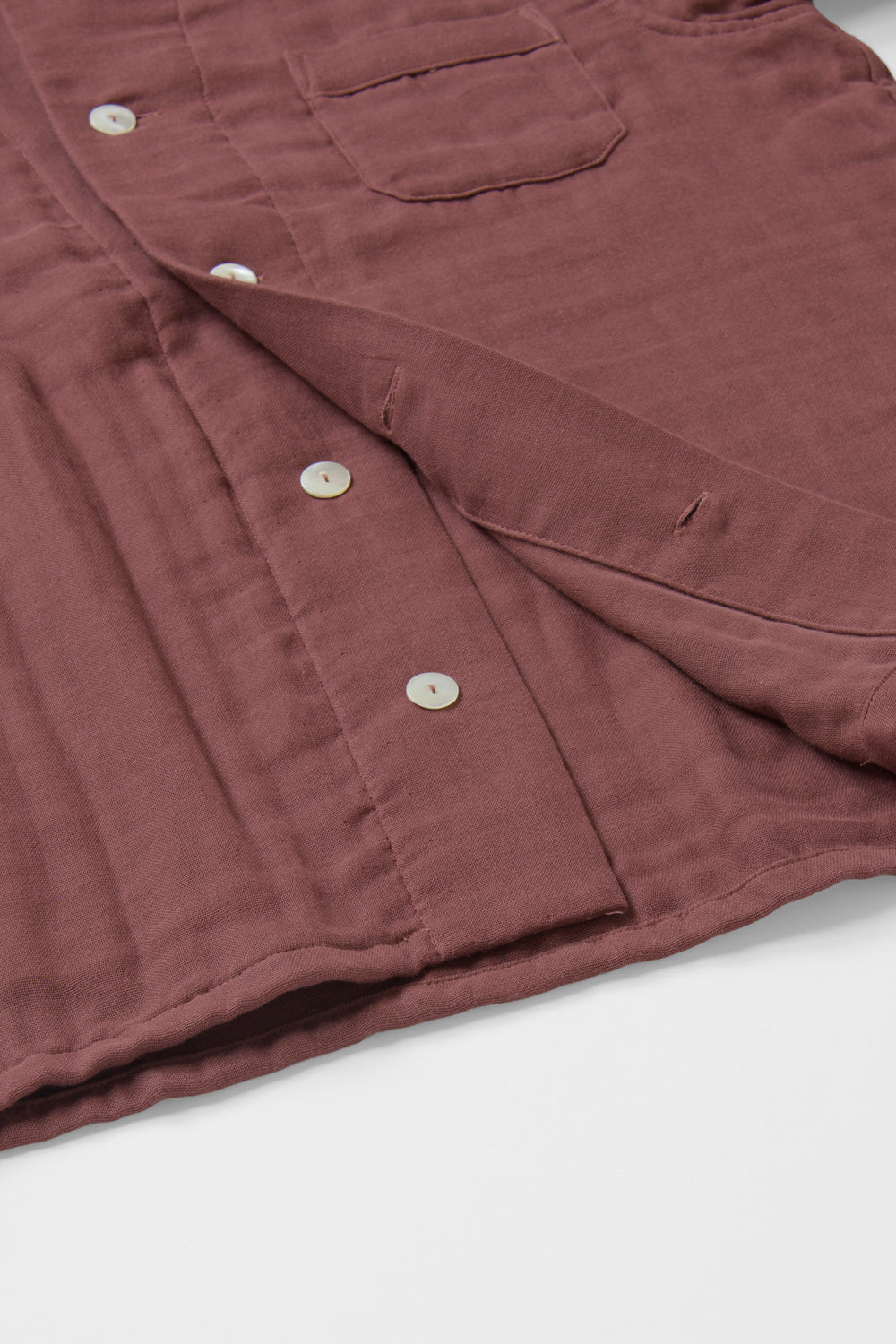 あたたかいガーゼパジャマ<br>メンズ<br>綿ワッシャー　ブラウン