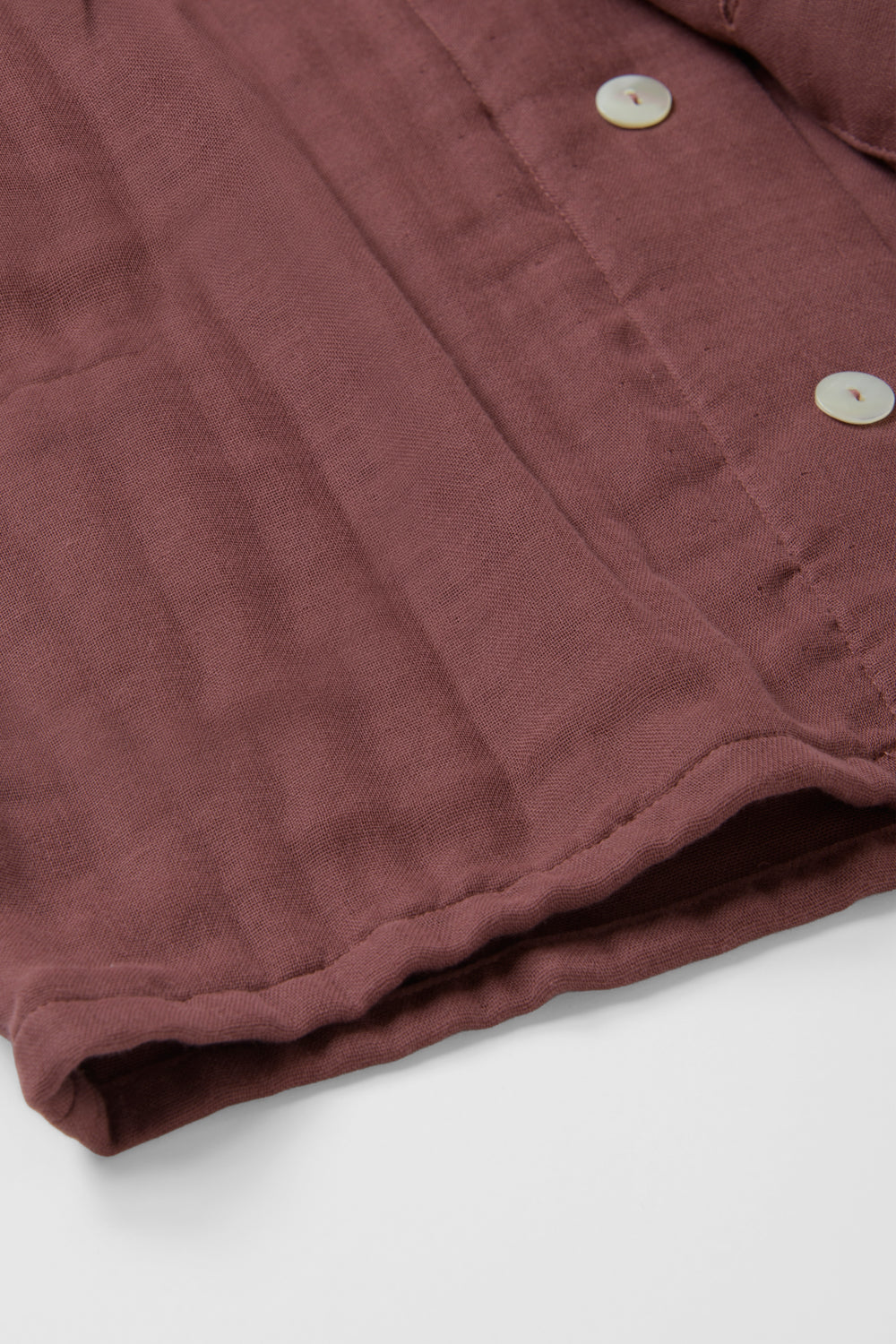 あたたかいガーゼパジャマ<br>メンズ<br>綿ワッシャー　ブラウン