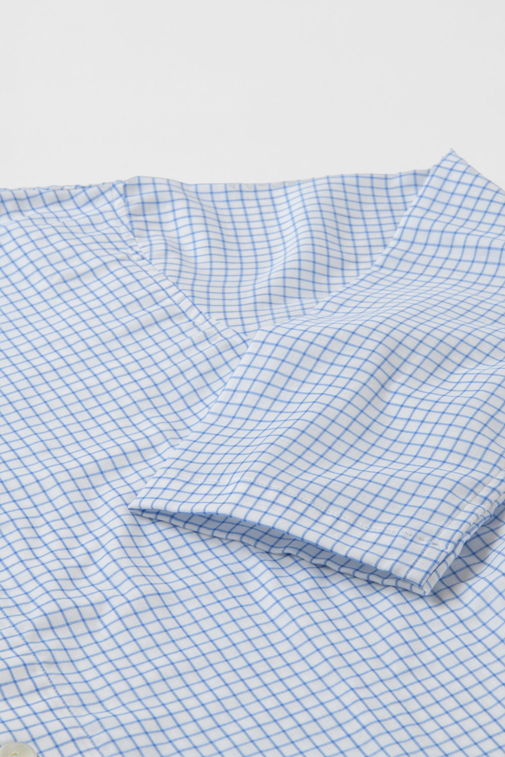 七分袖ガーゼパジャマ<br>レディス<br>チェックサックス