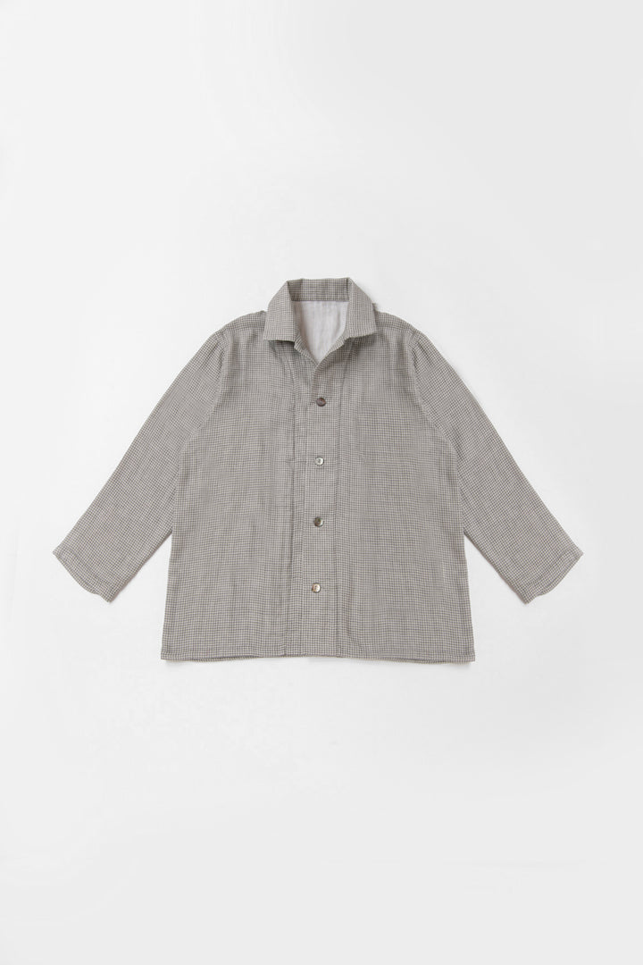 あたたかいガーゼパジャマ<br>メンズ<br>グレーチェック