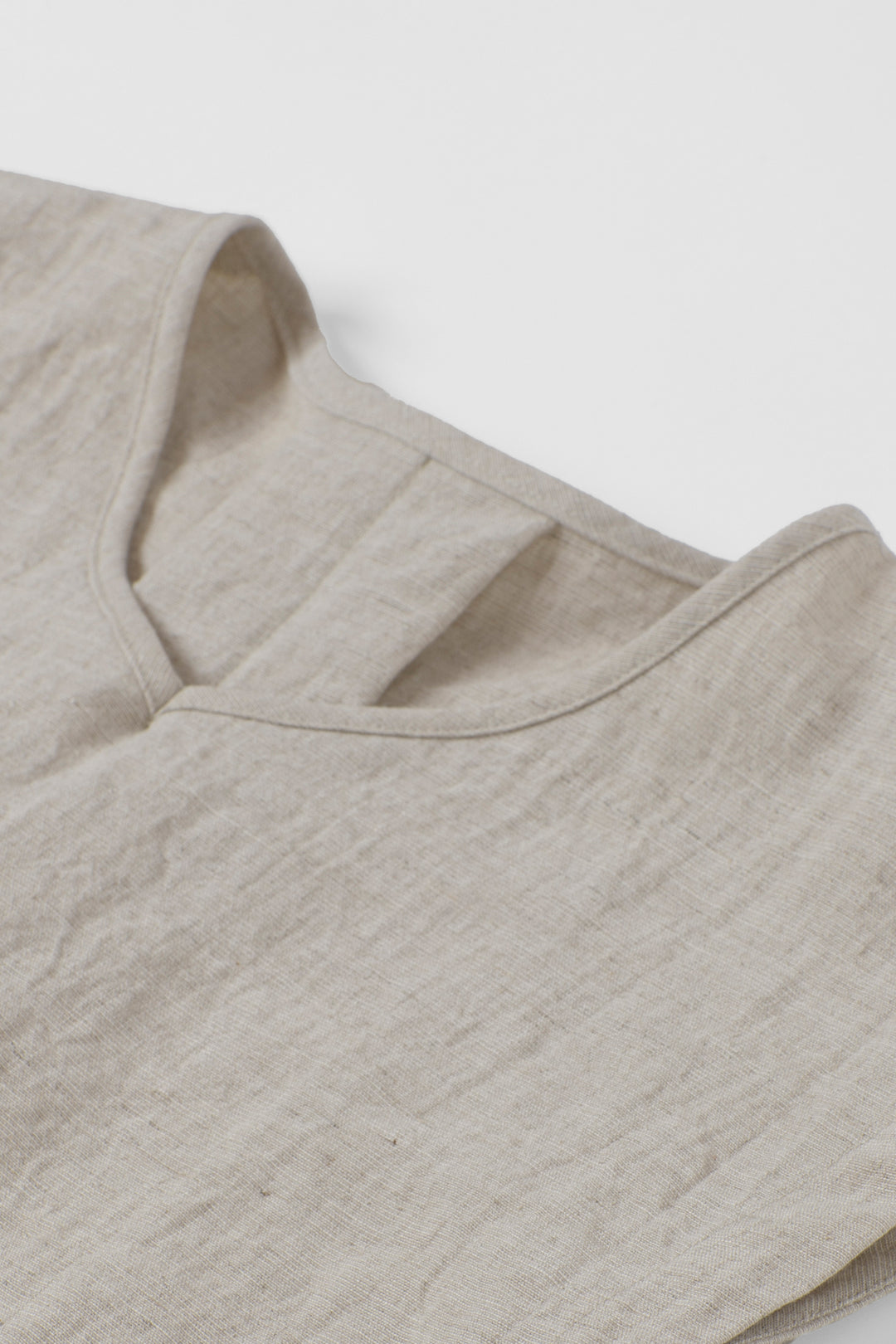 Aラインワンピース<br>コットンラミー<br>生成