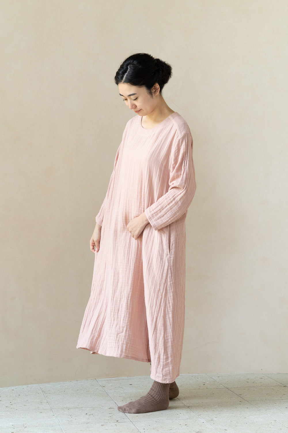 フレアワンピース<br>平綾織