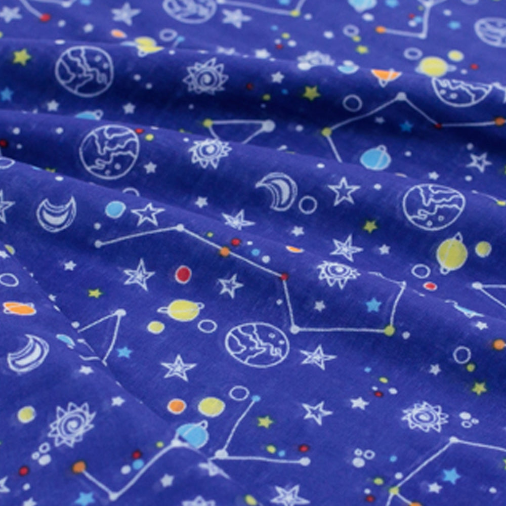 新品★PG GAUZE ピージーガーゼ★ガーゼパジャマ 宇宙　150cm ブルー ピージーガーゼ｜ガーゼパジャマ 宇宙B150cm – PG GAUZE