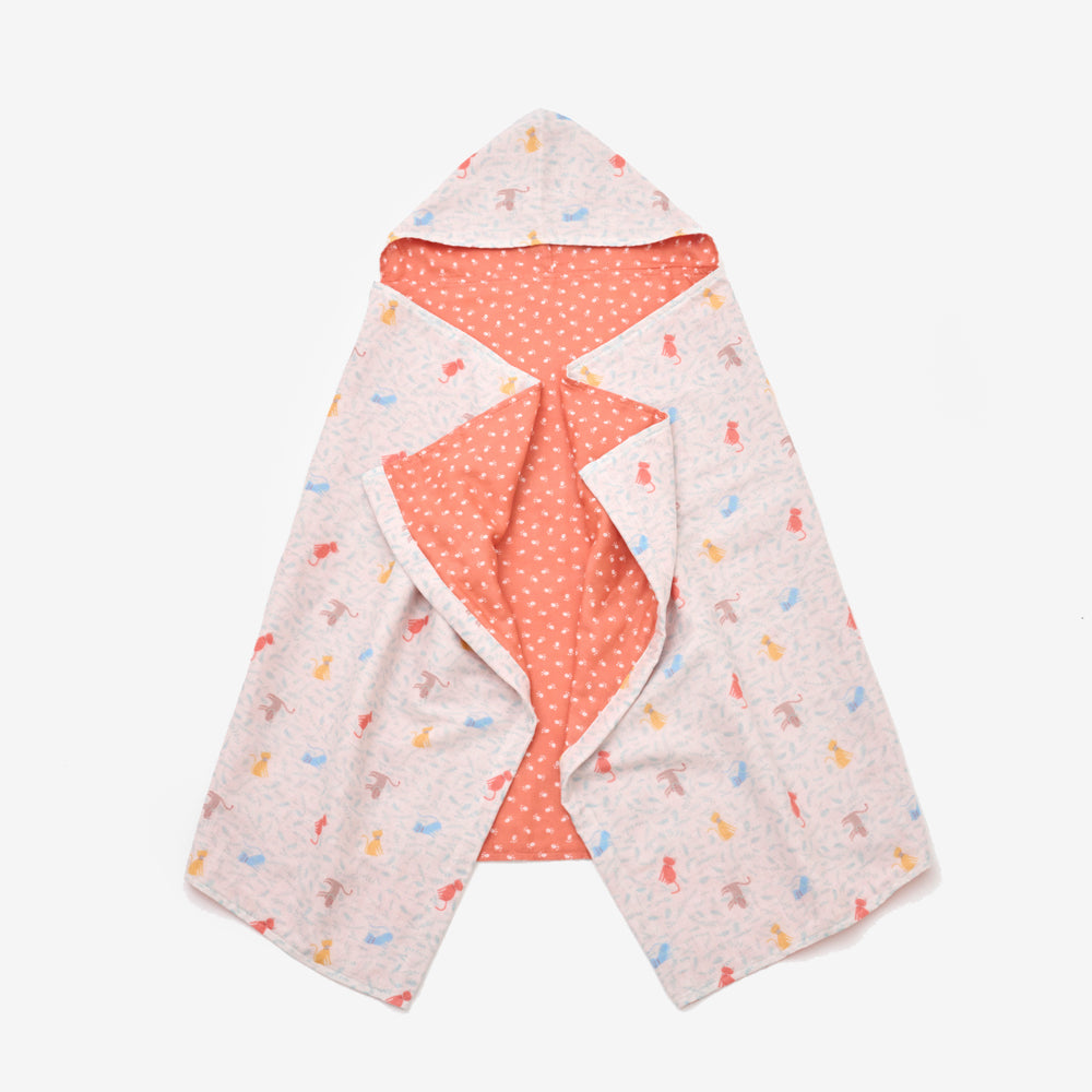 あたたかいガーゼパジャマセット　ねこ<br>80-100cm　送料無料