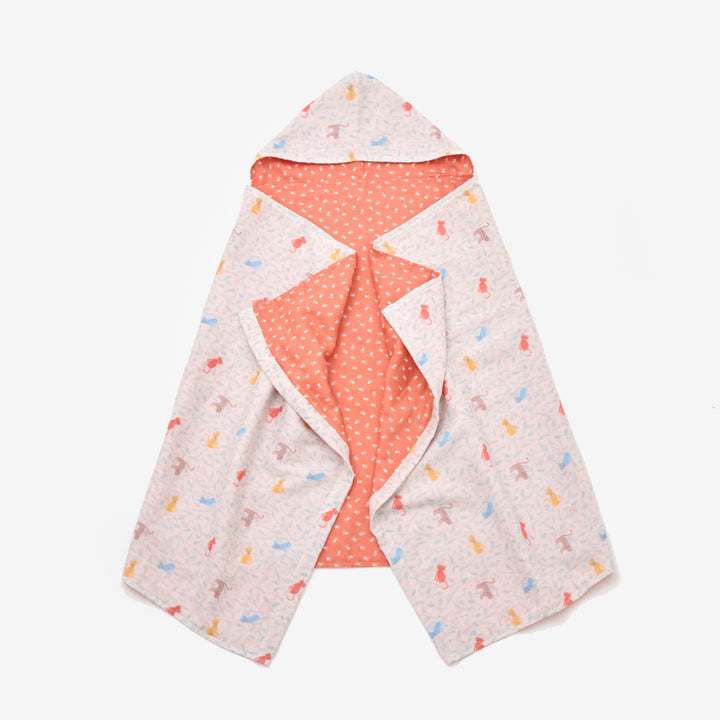 あたたかいガーゼパジャマセット　ねこ<br>80-100cm　送料無料