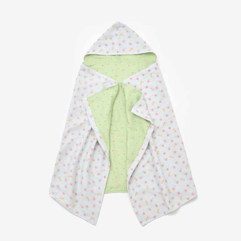 あたたかいガーゼパジャマセット<br>うさぎ<br>80-100cm　送料無料