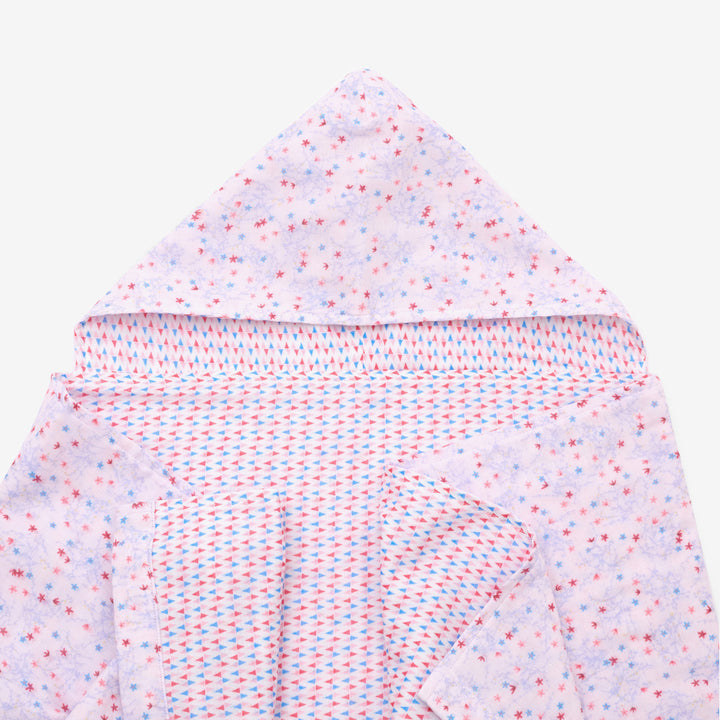 フード付タオルケット    flower