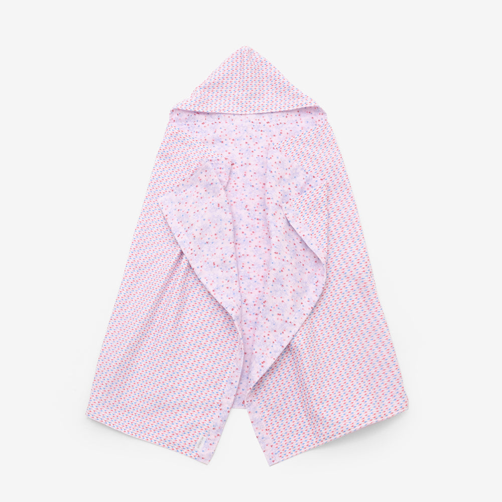 フード付タオルケット    flower