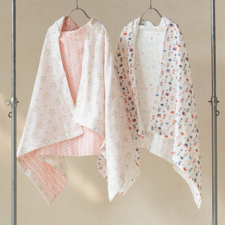 フード付タオルケット   ぞう花