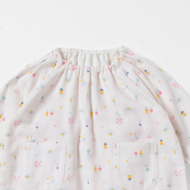 あたたかいガーゼスモックチュニックパジャマ<br>80-150cm<br>おひさま