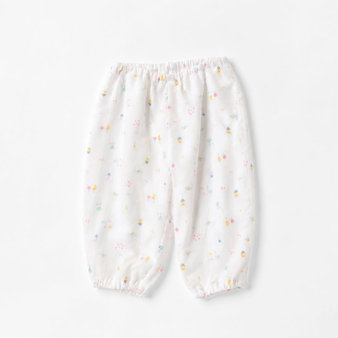 あたたかいガーゼスモックチュニックパジャマ<br>80-150cm<br>おひさま