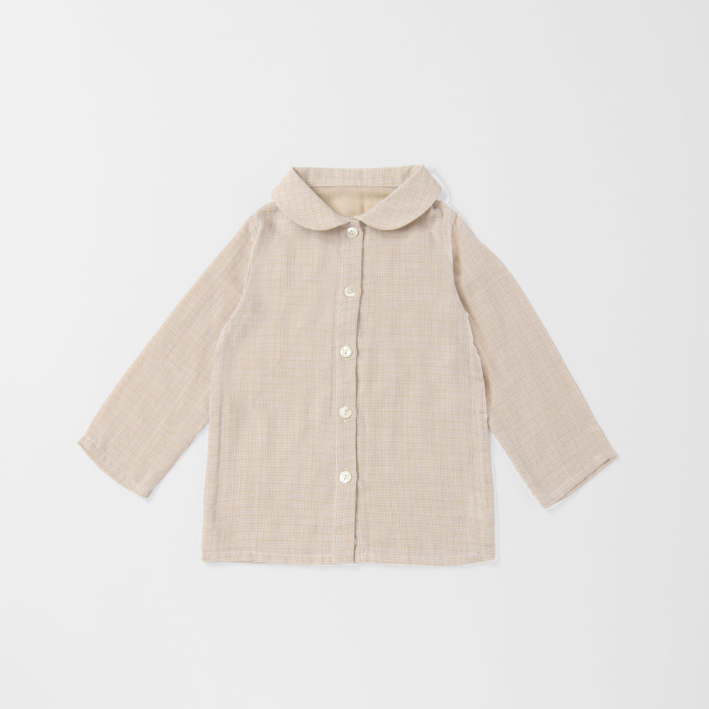 ガーゼパジャマ<br>チェック<br>110-140㎝