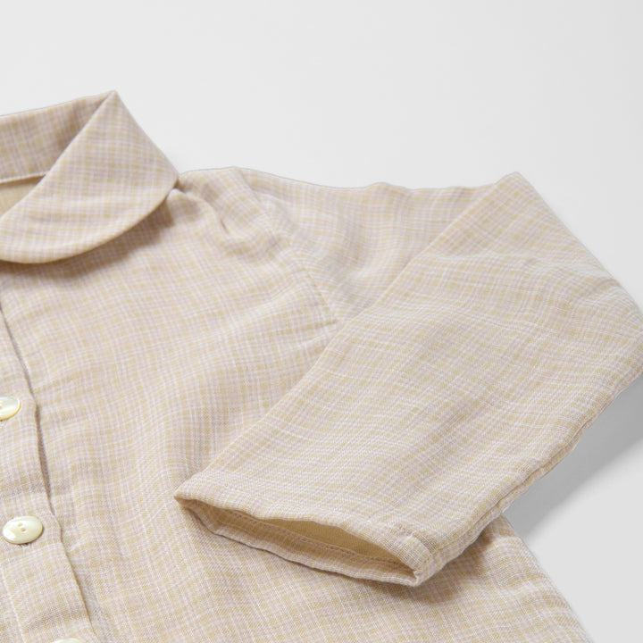 ガーゼパジャマ<br>チェック<br>110-140㎝