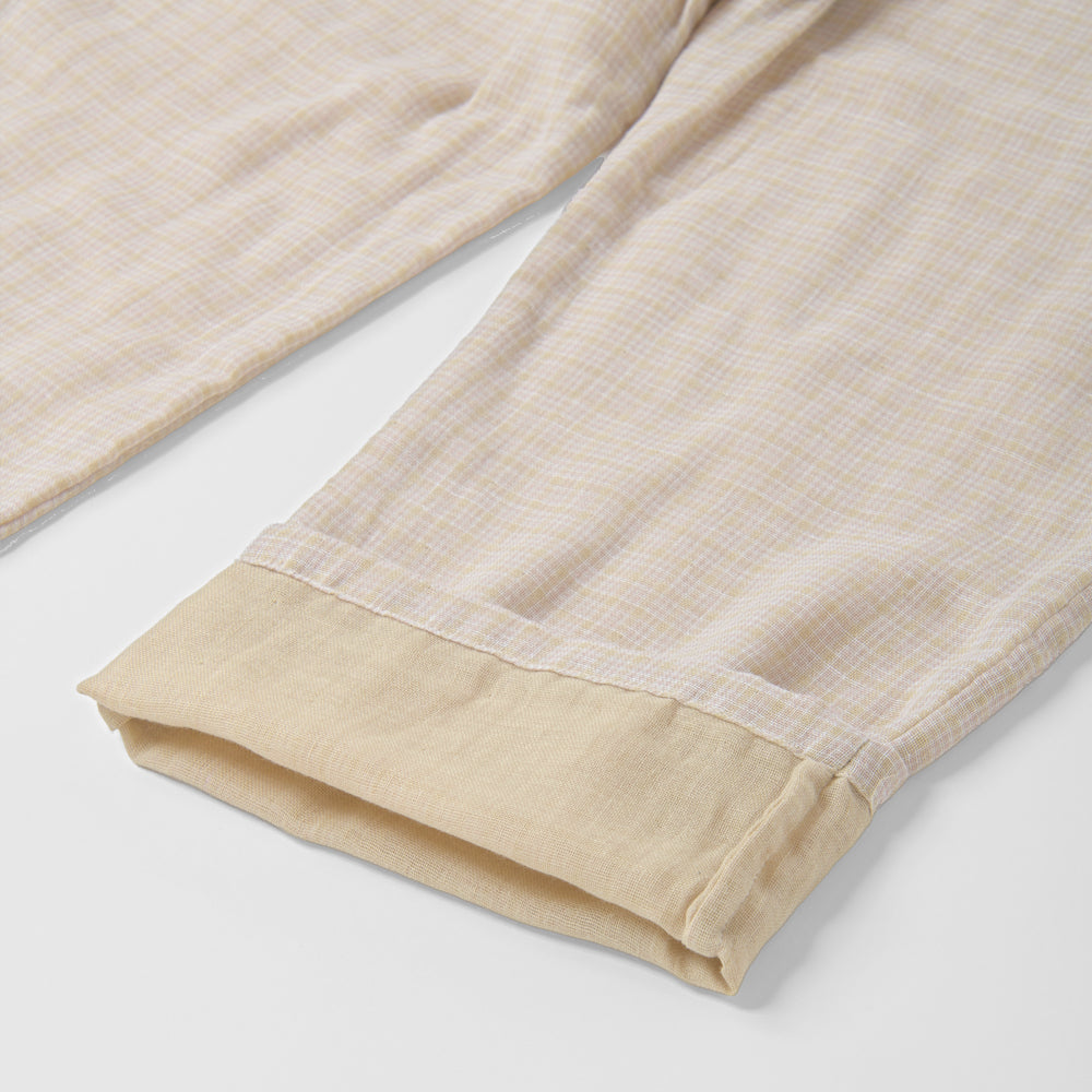 ガーゼパジャマ<br>チェック<br>110-140㎝