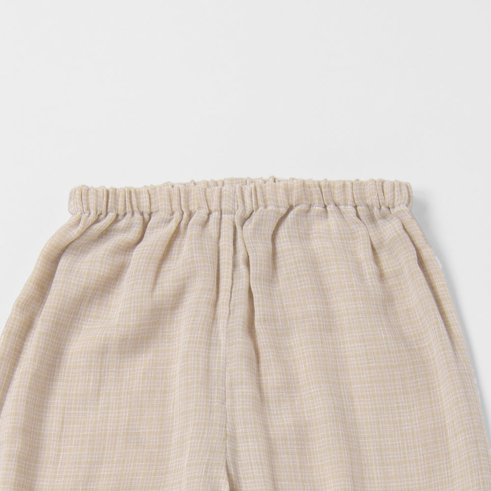 ガーゼパジャマ<br>チェック<br>110-140㎝