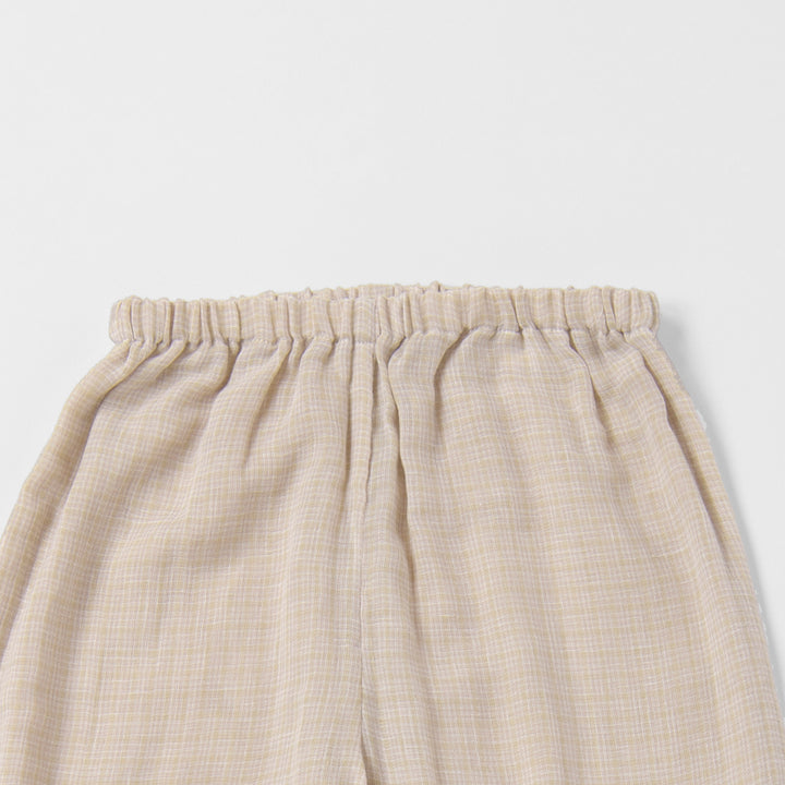 ガーゼパジャマ<br>チェック<br>110-140㎝