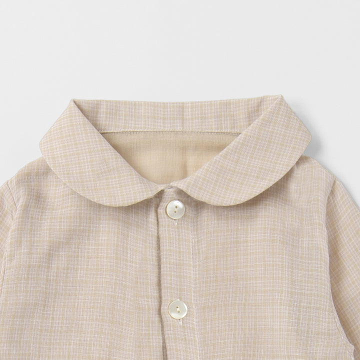 ガーゼパジャマ<br>チェック<br>110-140㎝