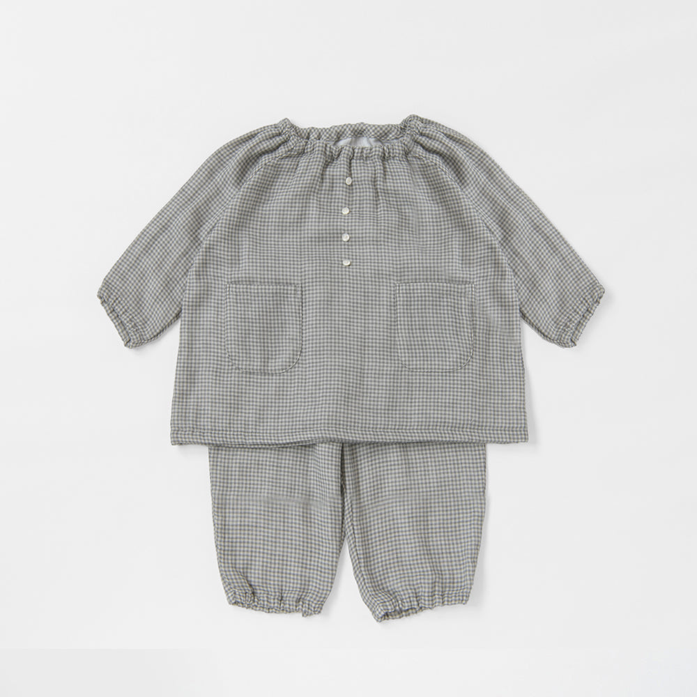 あたたかいガーゼスモックパジャマ<br>80-150cm