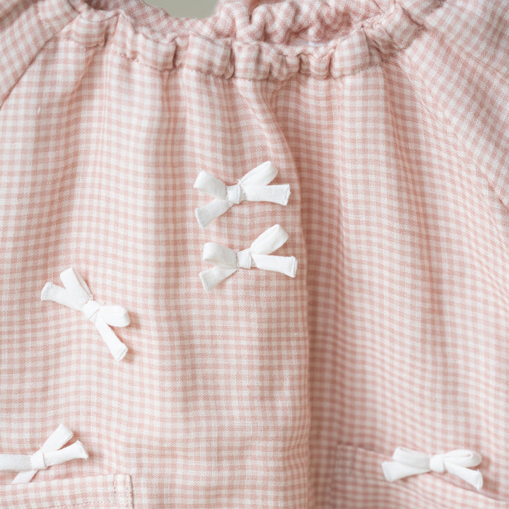 あたたかいガーゼスモックパジャマ<br>80-150cm