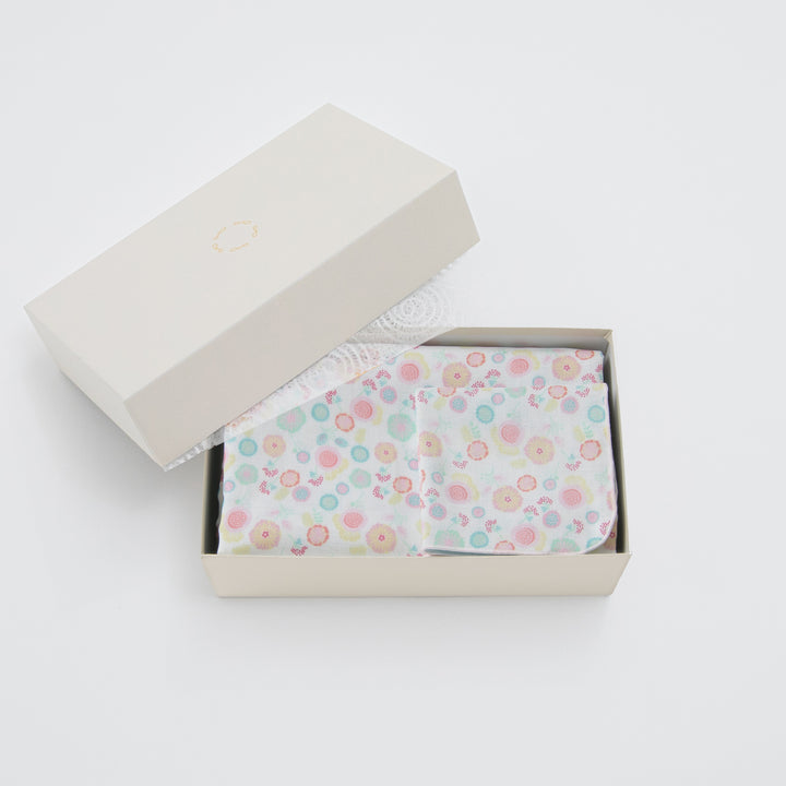 ガーゼブランケット＆ハンカチ<Br>花