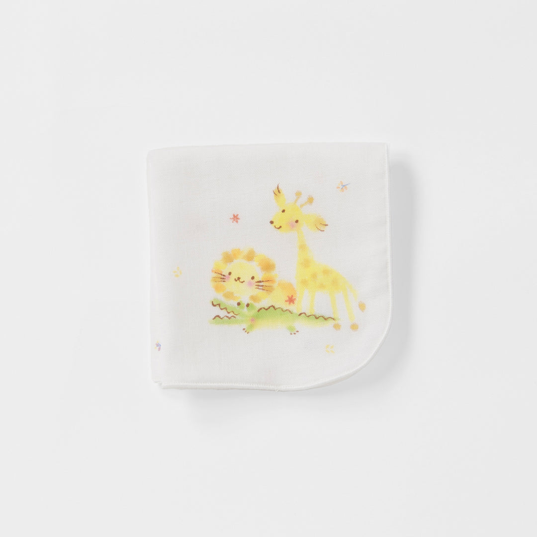 ガーゼハンカチ＆袋<br>らいおん