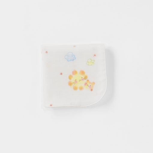 Gauze handkerchief hand-drawn lion 