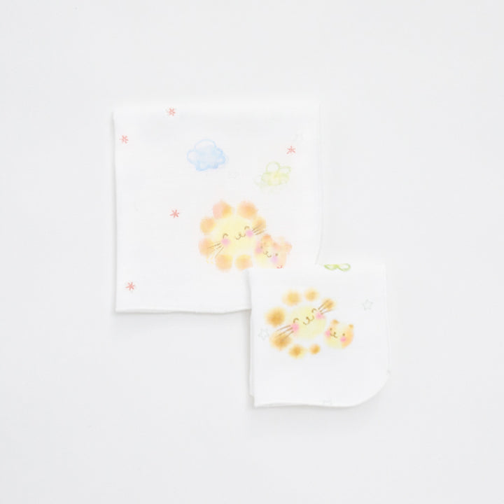 Gauze handkerchief hand-drawn lion 