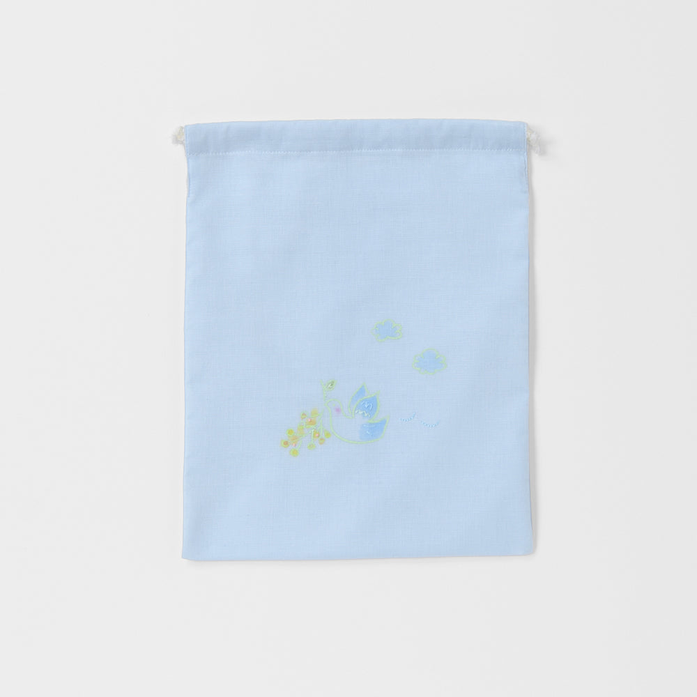 袋　手描＆刺繍<br>peace