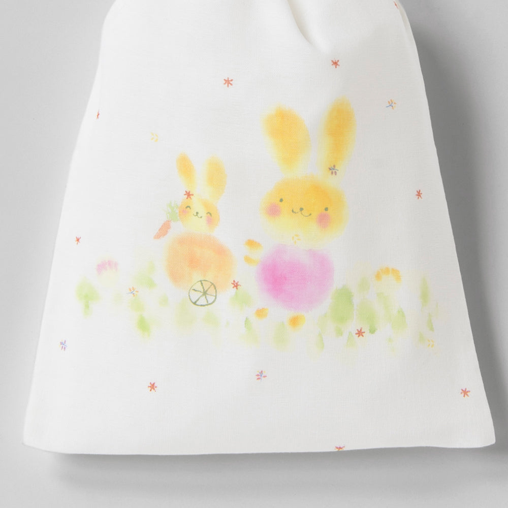bag hand drawn rabbit parent and child 